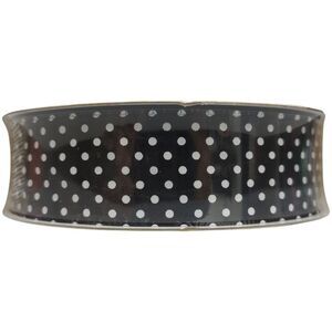 Member's Mark Wired Edge Premium Spring Ribbon, 1.5"W x 50yds - White Dot